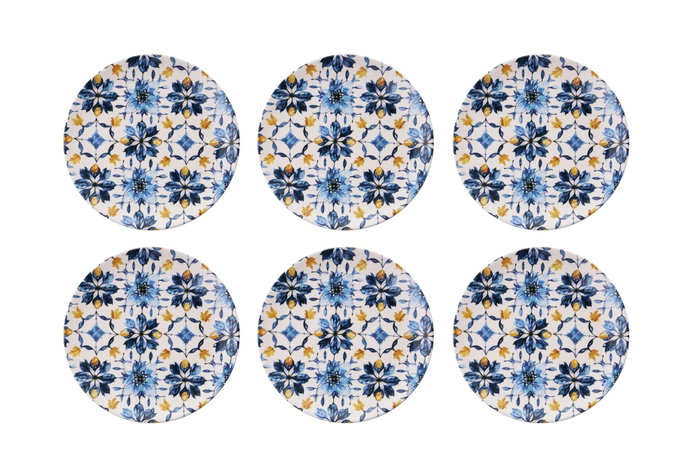 Hermia Complex Flover Juego de Platos de Postre Navideños de Porcelana (6 piezas) Multicolor Hermia Complex Flover Juego de Platos de Postre Navideños de Porcelana (6 piezas) Multicolor